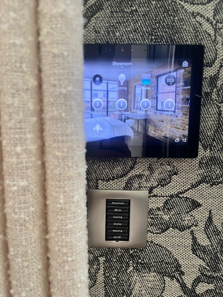 Vantage Lighting, Smart Home Service and Remedial Works in Southwark, SE1 and the South Bank 1 Touchscreen and lighting keypad smart home installation SE1 London