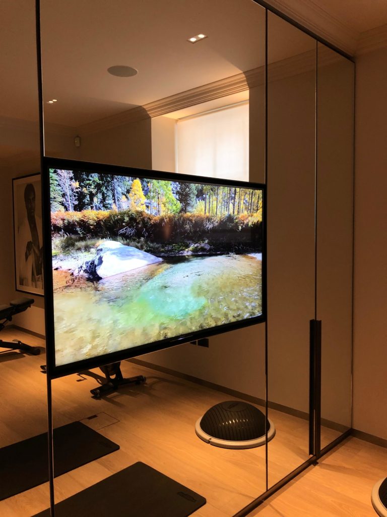 TV installation in Home gym Chelsea